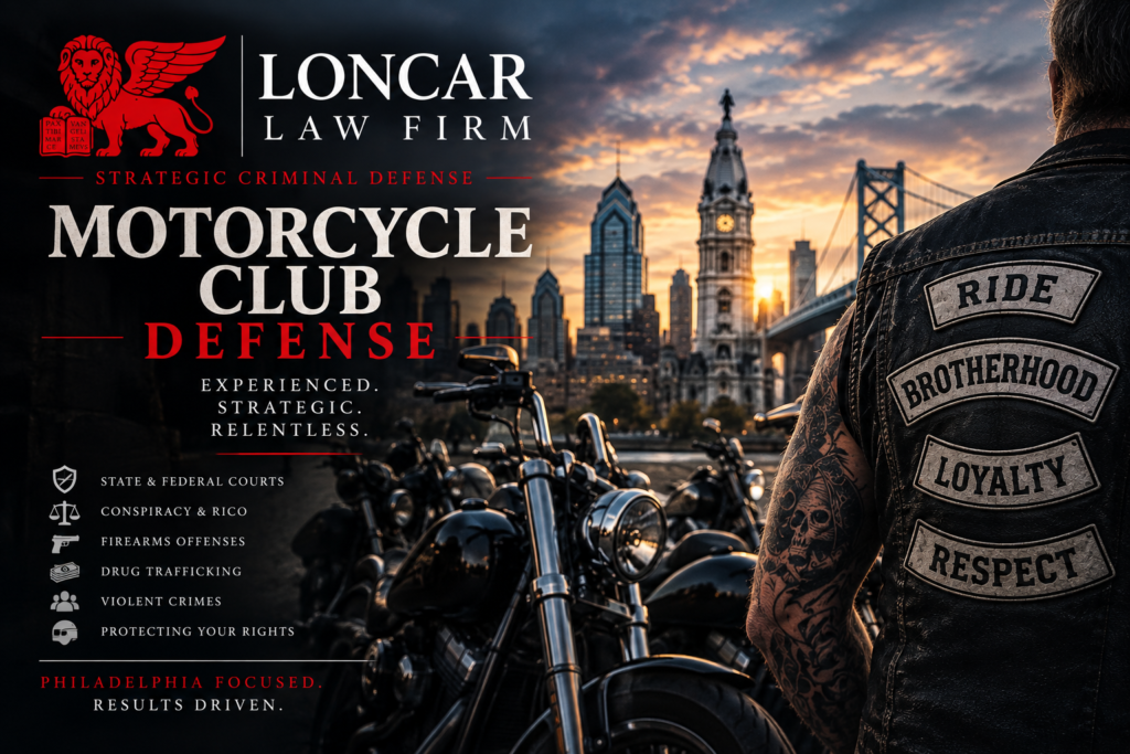 Motorcycle Clubs Defense Lawyer Philadelphia | Loncar Law Firm, PC - Federal and State Criminal Defense Lawyer Philadelphia Motorcycle Club Defense Lawyer